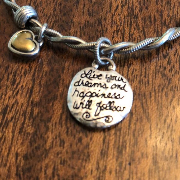 Brighton Live your Dreams and Happiness will Follow bangle bracelet - Picture 2 of 8